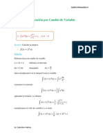 Integración Por Cambio de Variable