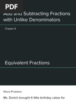 Add and Subtracting Fractions With Unlike Denominators