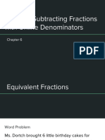 Add and Subtracting Fractions With Unlike Denominators