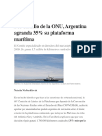 Por Un Fallo de La ONU, Argentina Agranda 35% Su Plataforma Marítima