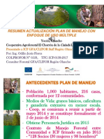 Resumen Actualizacion de Plan de Manejo y POA Cañada Galana