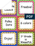 Polka Dot Editable Labelswithcutebanners FREEBIE