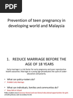 Prevention of Teen Pregnancy