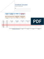 TimeSheet Calculator