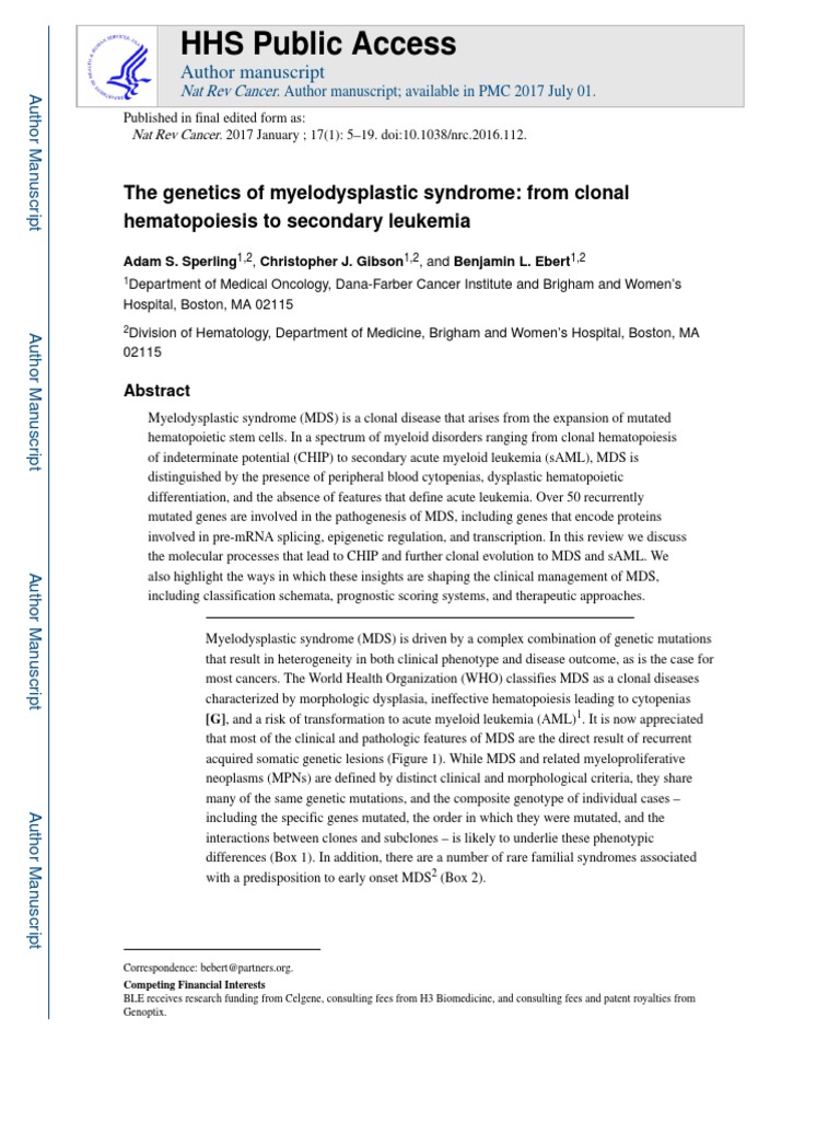 Ni Hms 862943 | PDF | Hematopoietic Stem Cell | Haematopoiesis