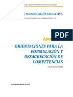 Orientaciones para La Formulación Y Desagregación de Competencias