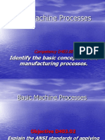 Basic Machine Processes: Identify The Basic Concepts of The Manufacturing Processes