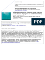 Sustainable Construction - Life Cycle Energy Analysis of Construction On Sloping Sites For Residential Buildings PDF