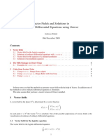Vector Fields and Solutions To Ordinary Differential Equations Using