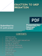 An Introduction To Drip Irrigation: Presented By: Submitted To