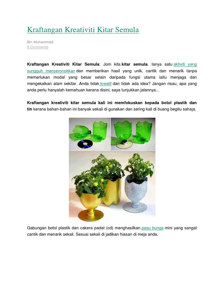 Kraftangan Kreativiti Kitar Semula