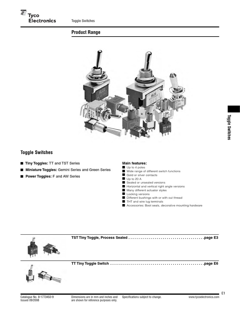 Toggle Switches | PDF | Solder | Switch