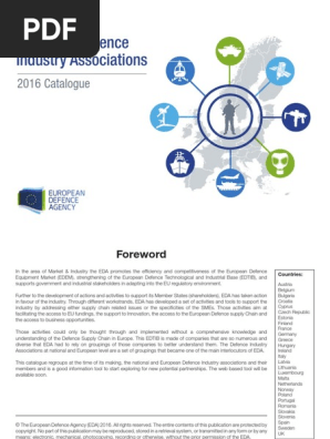 European Defence Industry Associations Catalogue 2016