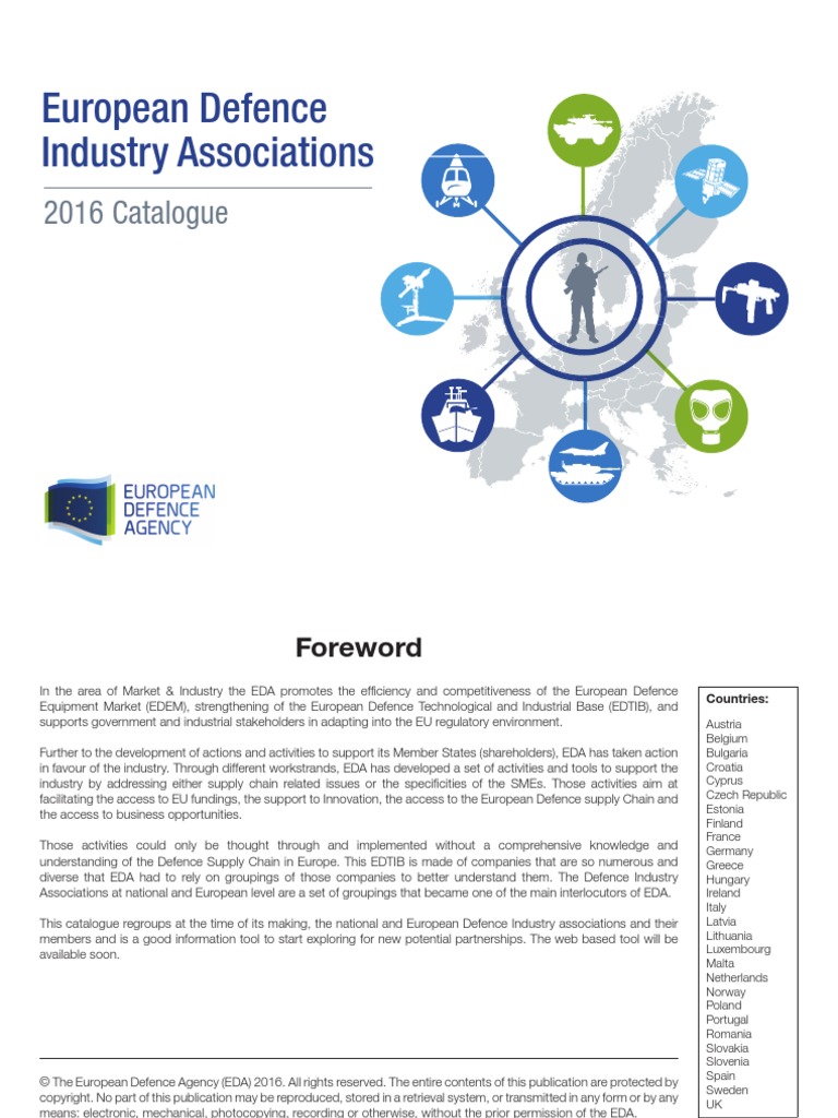 European Defence Industry Associations Catalogue 2016