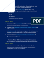 National Policy On Vos (Voluntary Organisations), 2007: Public Service