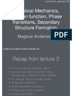 Statistical Mechanics, Partition Function, Phase Transitions, Secondary Structure Formation