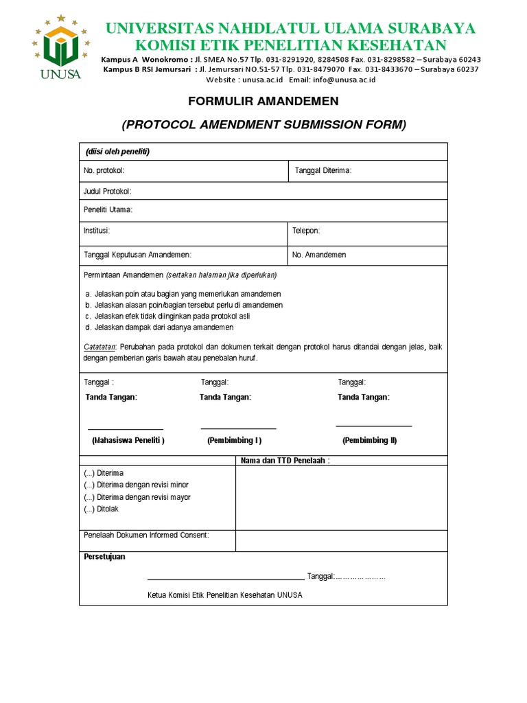 Amandemen Form | PDF