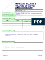 MBTC Hydro Testing Setup Assessment Report