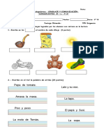 Evaluacion Consonantes M y L S P Primero B