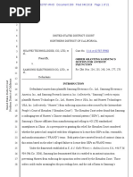 18-04-13 Order Granting Samsung Antisuit Injunction Against Huawei