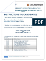  June 18 Ict Instructions to Candidates