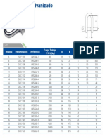 Medida Denominación Referencia Carga Trabajo S.W.L. (KG) A B Ø Bulón Envase Embalaje