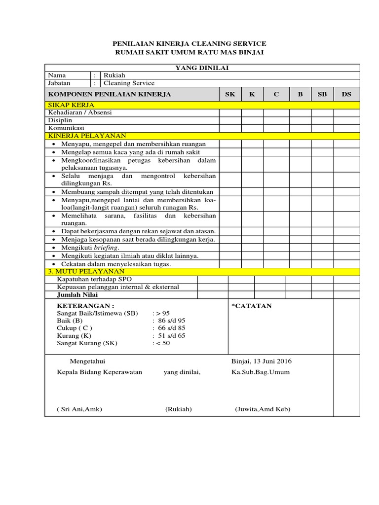 Contoh Format Laporan Bulanan Cleaning Service Seputar Laporan