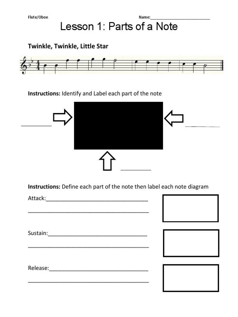 Worksheet 1 Flute PDF