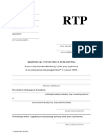 RTP Rejestracja Pracy Dyplomowej Formularz