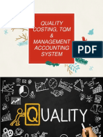 Fixed Quality Costing, TQM & Management Accounting System & Benchmarking Analysis and Management Accounting