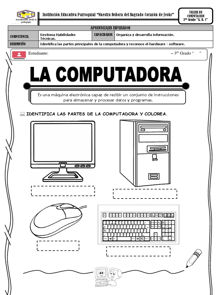 Primera Guia Tercer Grado | PDF | Hardware de la computadora | Informática