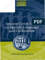 Gera Deborah 2003 Ancient Greek Ideas On Speech Language Civilization