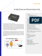 4-Port IEEE 802.3at High Power Over Ethernet Injector Hub: HPOE-460