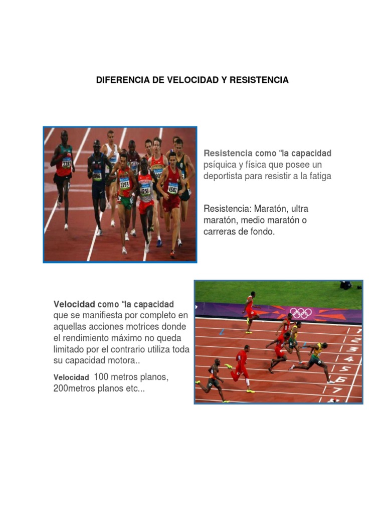 Diferencias Entre Carrera de Velocidad y