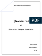 Procedures of Alternate Dispute Resolution PDF