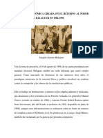 Situacion Economica Creada en El Retorno Al Poder Del DR