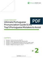 Ultimate Portuguese Pronunciation Guide S1 #2 Top 5 Portuguese Mistakes To Avoid