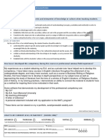 Professional Competency Self Evaluation Sheets 1
