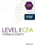 CFA Level 2 Formula Sheets Sample
