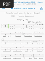 Beauty and Beast Tab by Kanaho - 飘发 1 - Acoustic Guitar (Steel) Songsterr Tabs With Rhythm