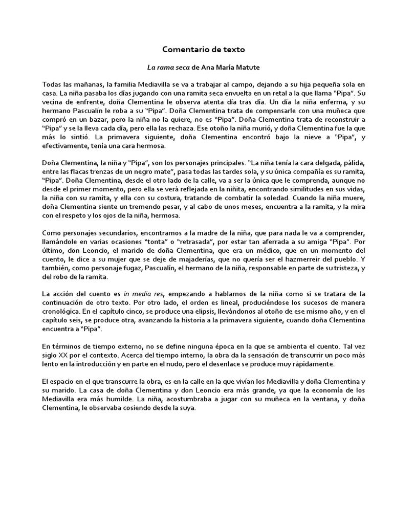 La Rama Seca Del Cerezo Resumen