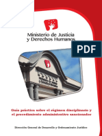 MINJUS DGDOJ Guía Sobre El Régimen Disciplinario PDF