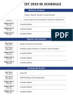 K-Test 2019 Ee Schedule: Network Analysis