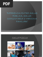 Diferencia entre Salud Pública, Salud Comunitaria y Salud 