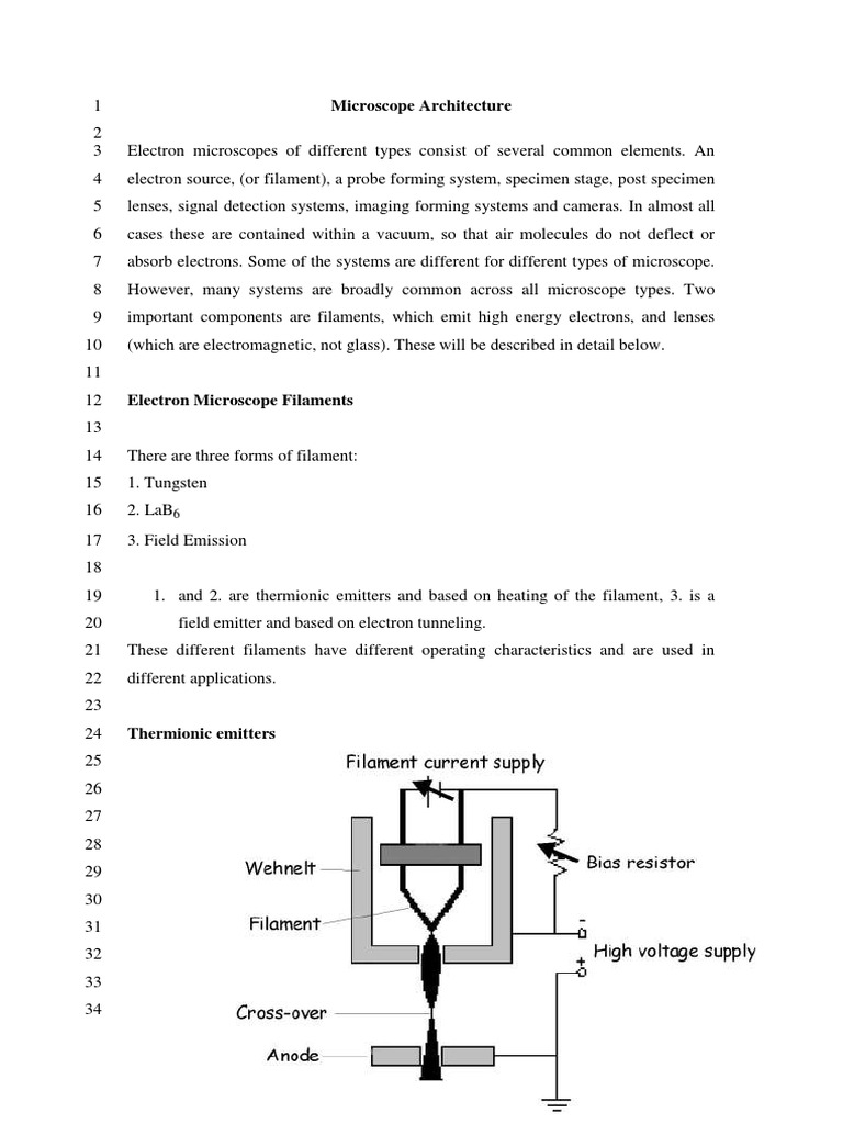 Microscope Architecture | PDF | Scanning Electron Microscope | Electron