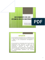 Movimiento atómico y difusión en materiales