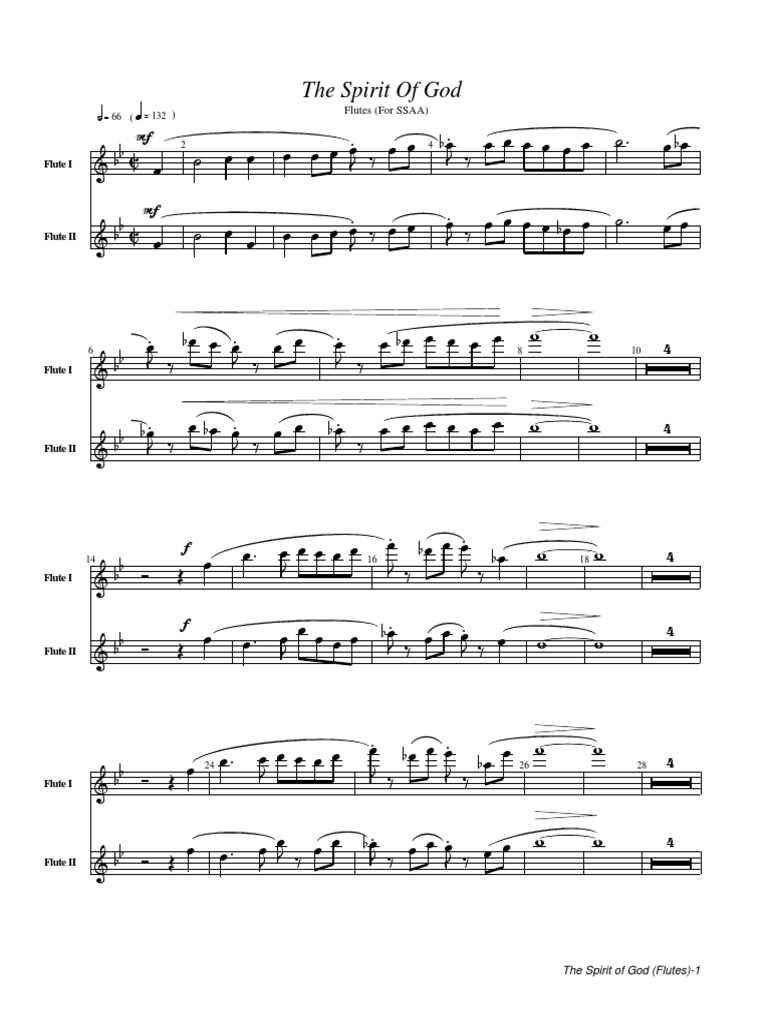 Flutes The Spirit of God PDF