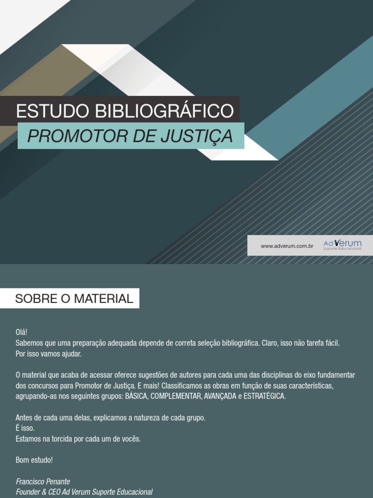 Bibliografia para Concursos de Promotor | PDF | Direito Ambiental | Justiça