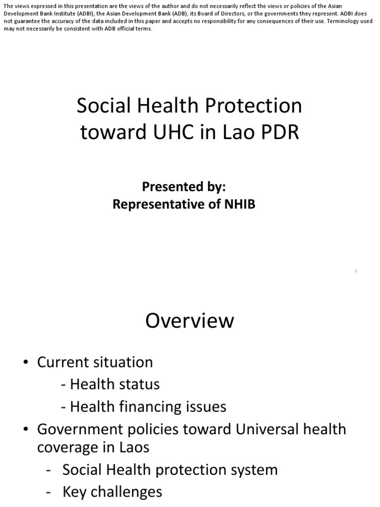 Social Health Protection Toward Uhc In Lao Pdr Pdf Universal Health