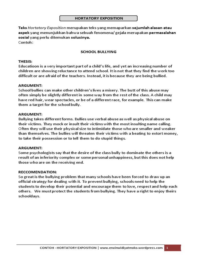 What Is Hortatory Mean